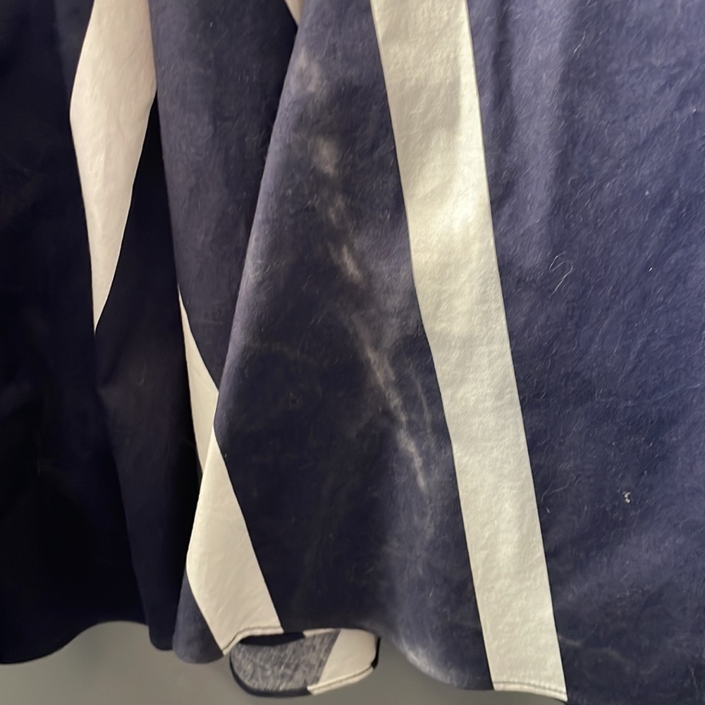 Eliza J size 4 navy white striped fit flare sleeveless dress coastal classic - Picture 4 of 8